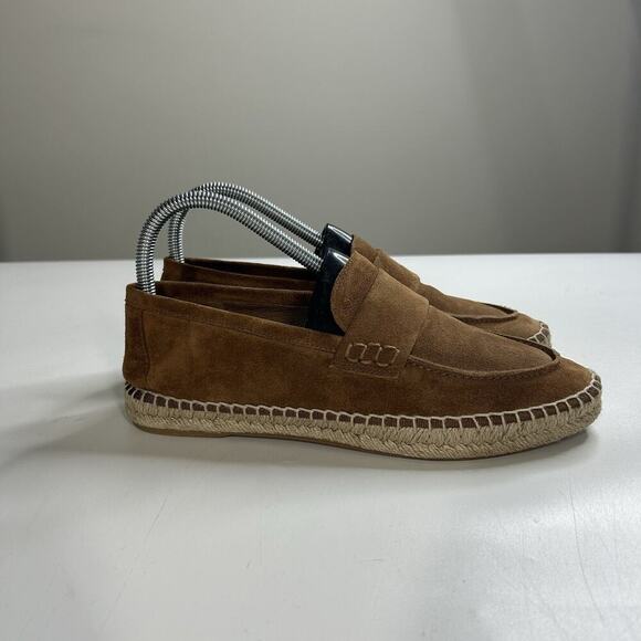 Vince Daria Espadrille Loafer Women’s 8 M Brown Suede Slip On Shoe Casual - Picture 4 of 9